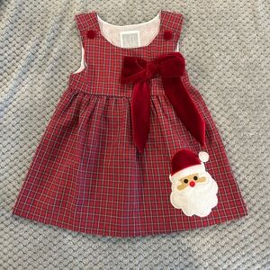 🎅 🎄Lil Cactus Boutique Girls Santa Holiday/Christmas Dress NWT Size 3T